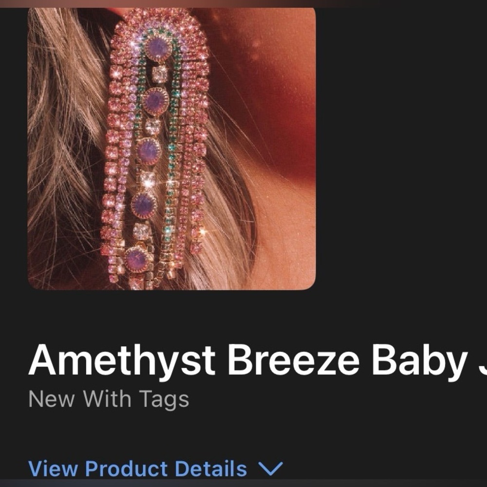 Amethyst Breeze Pink and Gold Earrings